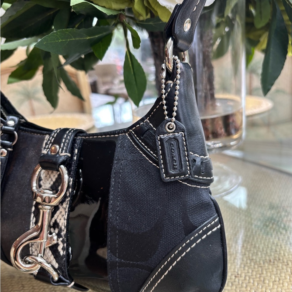 Vintage Coach Hampton Python minibag - image 11